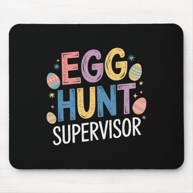 Mousepad Supervisor de Caça-Ovos - Festa Engraçada de Pásco (Frente)