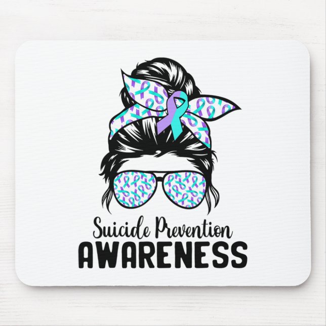 Mousepad Suportar Awarene de Prevenção Suicida de Bun Sad (Frente)