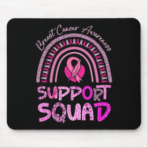 Mousepad Suportar Cancer A de mama do Rainbow Leopardo Rosa