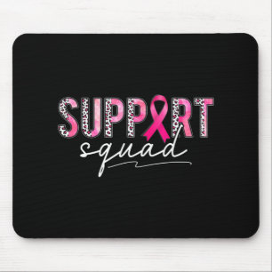 Mousepad Suportar Cancer De Fita-Leopardo Rosa-Quadrado