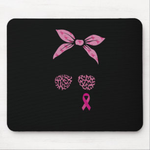 Mousepad Suportar Cancer de Mama Rosa Colmeia-Leopard-Cheia