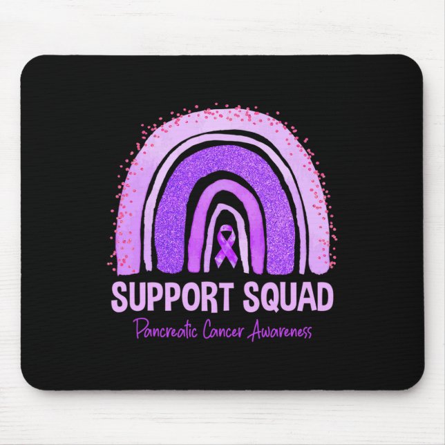 Mousepad Suportar Consciência de Cânceres de pâncreas Esqua (Frente)