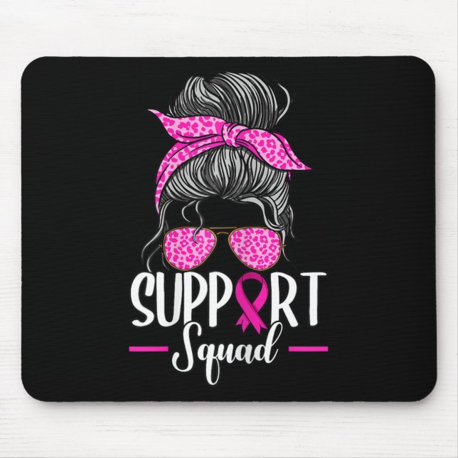 Mousepad Suportar Consciência do Cancer de Arma do Esquadrã (Frente)
