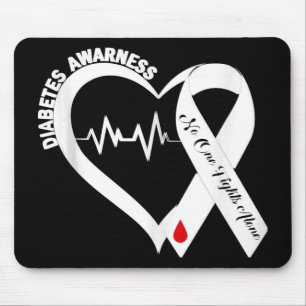 Mousepad Suportar Diabetes Sensibilização Coração Azul Diab