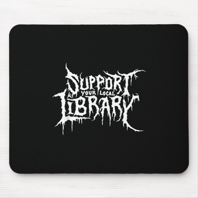 Mousepad Suportar o Design de Bookworm de Horror da Bibliot (Frente)