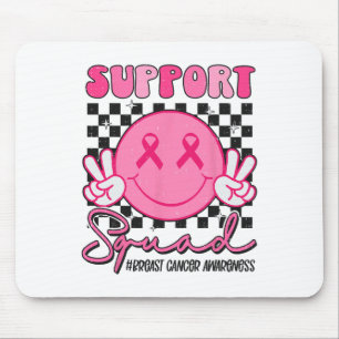 Mousepad Suportar o sorriso quadrado rosto Cancer Mama Sens