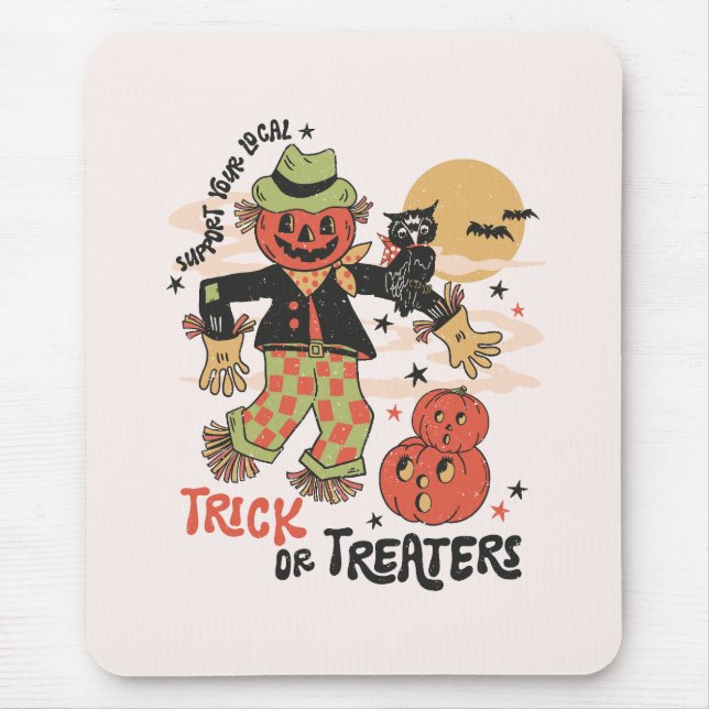 Mousepad Suportar Seu Truque Ou Tratadores Locais (Frente)
