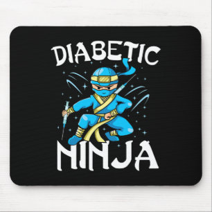 Mousepad Suportar T1d Diabetes Ninja Tipo 1 Diabetes Awaren