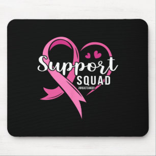 Mousepad Suporte à Consciência do Cancer da Mama Coração em