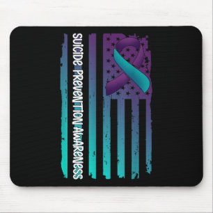 Mousepad Suporte à Fita da Bandeira Americana Conscientizaç