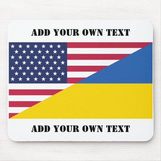 Mousepad Suporte americano para a Ucrânia Almofada (Frente)