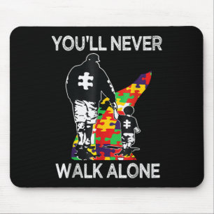Mousepad Suporte ao Pai Autism Sozinho Quebra-cabeça Você n