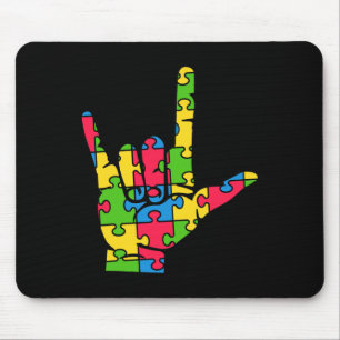 Mousepad Suporte Autismo - Linguagem de Sinais de Amor