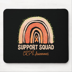 Mousepad Suporte Consciência CRPS Esquadrão Rainbow Orange 