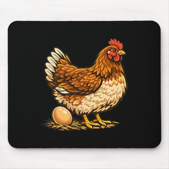 Mousepad Suporte de Frango com Desenho de Ovo Porta-Ovos de (Frente)