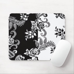 Mousepad Suporte de Gel Ergonomico Floral Monocromático Mod