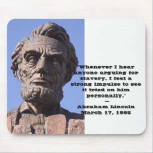 Mousepad Suporte de mouse Abe Lincoln com citação
