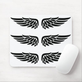 Mousepad Suporte de Mouse Asa de Águia Preto&Branco