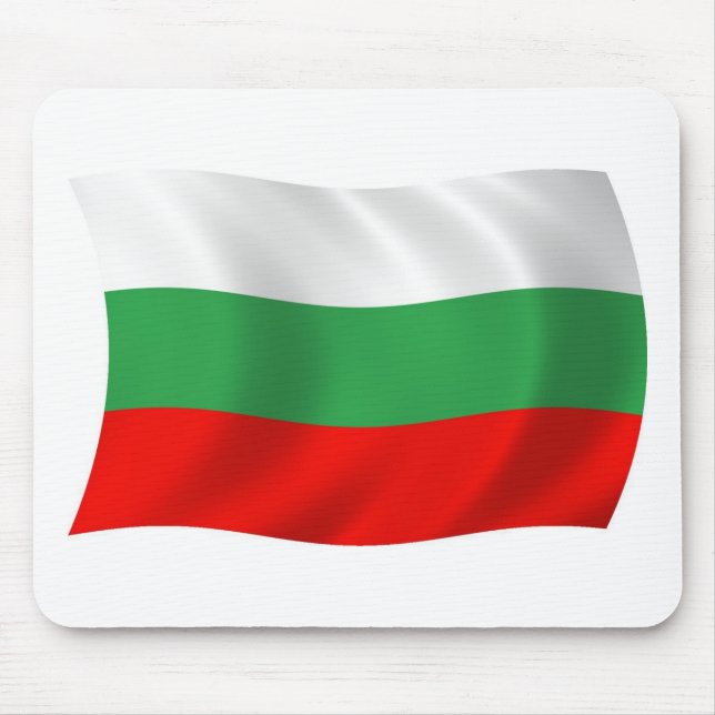 Mousepad Suporte de Mouse Bandeira da Bulgária (Frente)