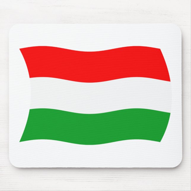Mousepad Suporte de Mouse Bandeira da Hungria (Frente)