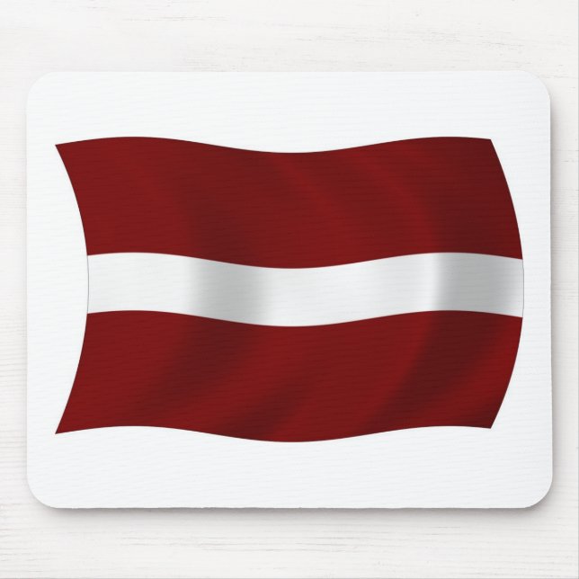 Mousepad Suporte de Mouse Bandeira da Letônia (Frente)