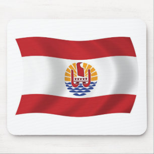 Mousepad Suporte de Mouse Bandeira da Polinésia Francesa