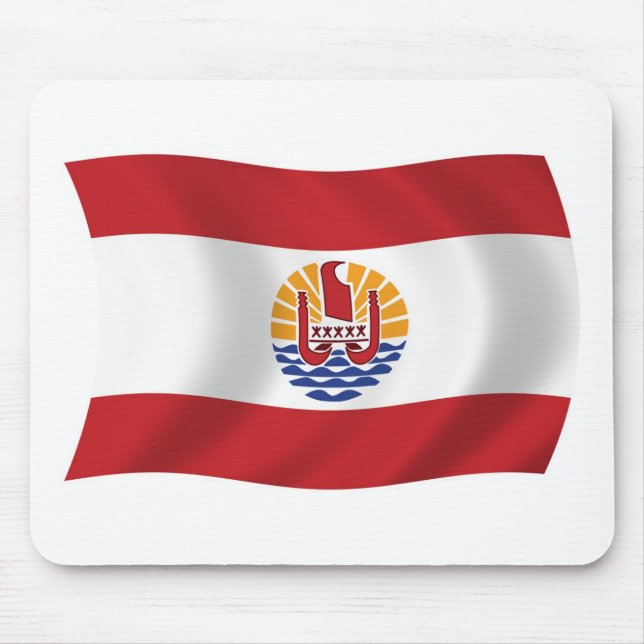 Mousepad Suporte de Mouse Bandeira da Polinésia Francesa (Frente)