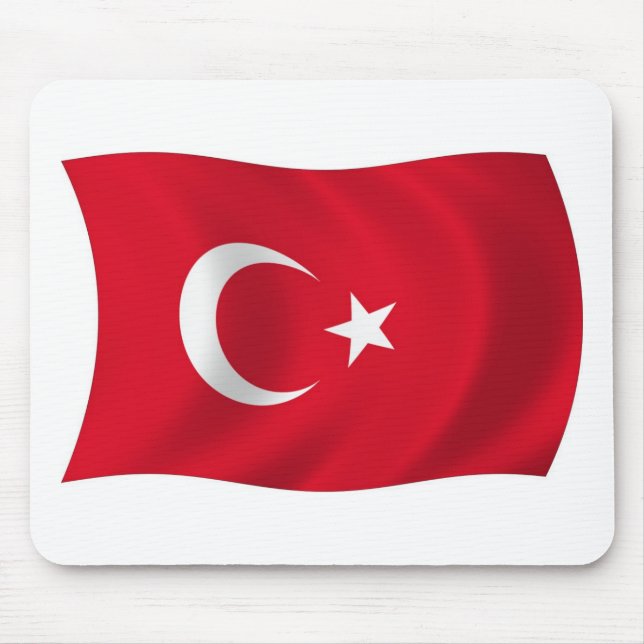 Mousepad Suporte de Mouse Bandeira da Turquia (Frente)
