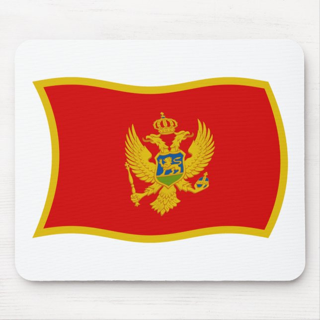 Mousepad Suporte de Mouse Bandeira de Montenegro (Frente)