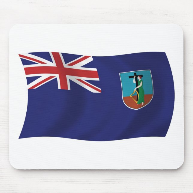 Mousepad Suporte de Mouse Bandeira de Montserrat (Frente)