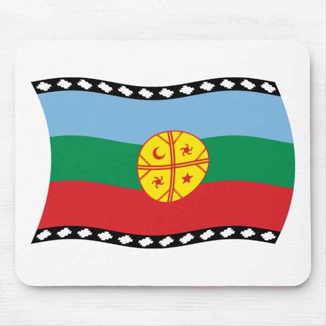 Mousepad Suporte de Mouse Bandeira Mapuches (Frente)