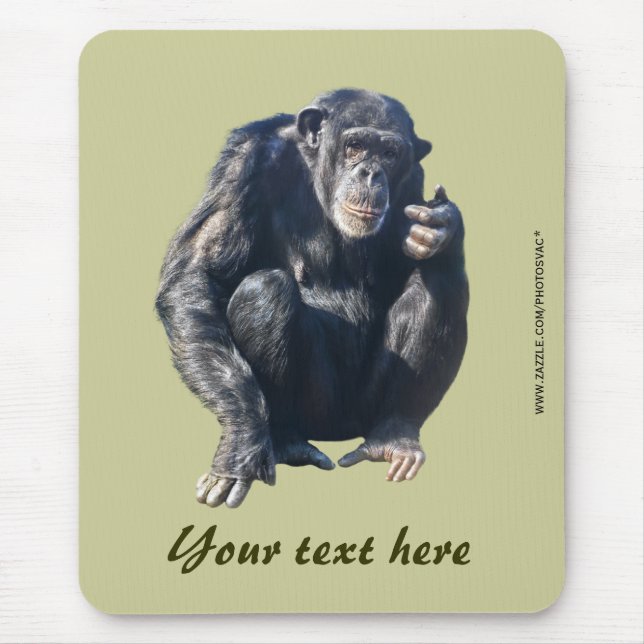 Mousepad Suporte de Mouse Chimpanzé (Frente)