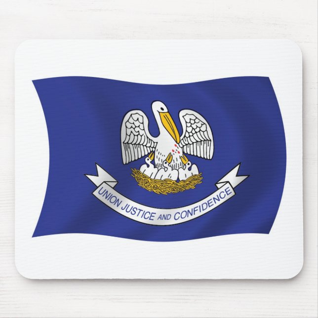 Mousepad Suporte de Mouse com a Bandeira da Louisiana (Frente)