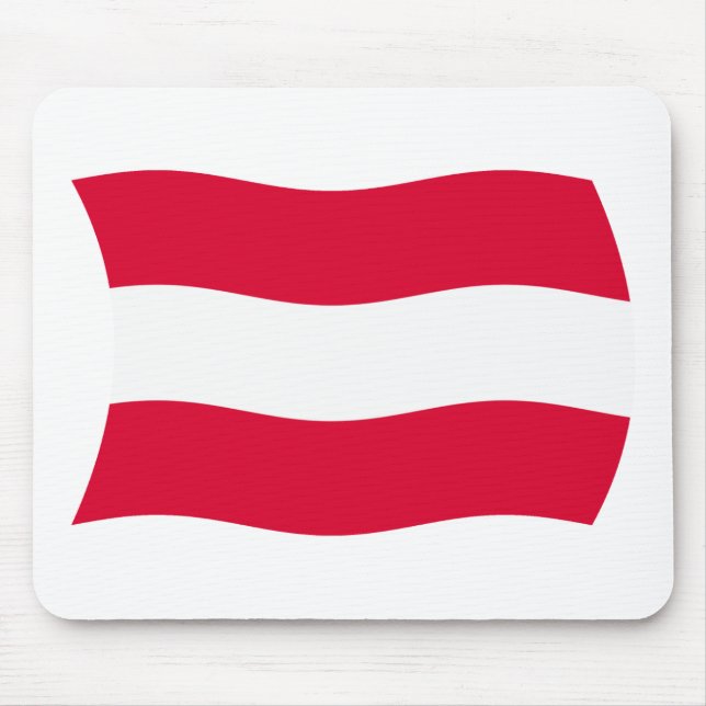 Mousepad Suporte de mouse com bandeira da Áustria (Frente)