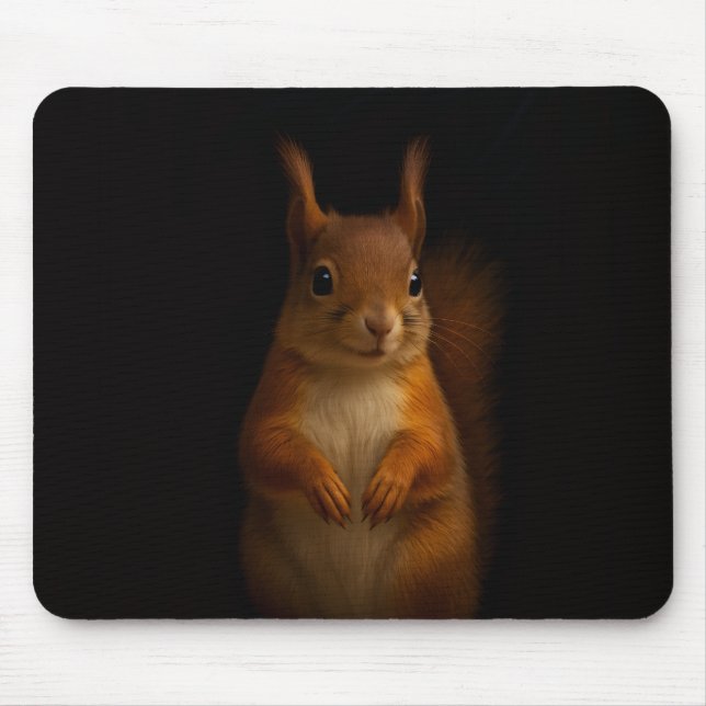 Mousepad Suporte de mouse com Esquilo Vermelho (Frente)