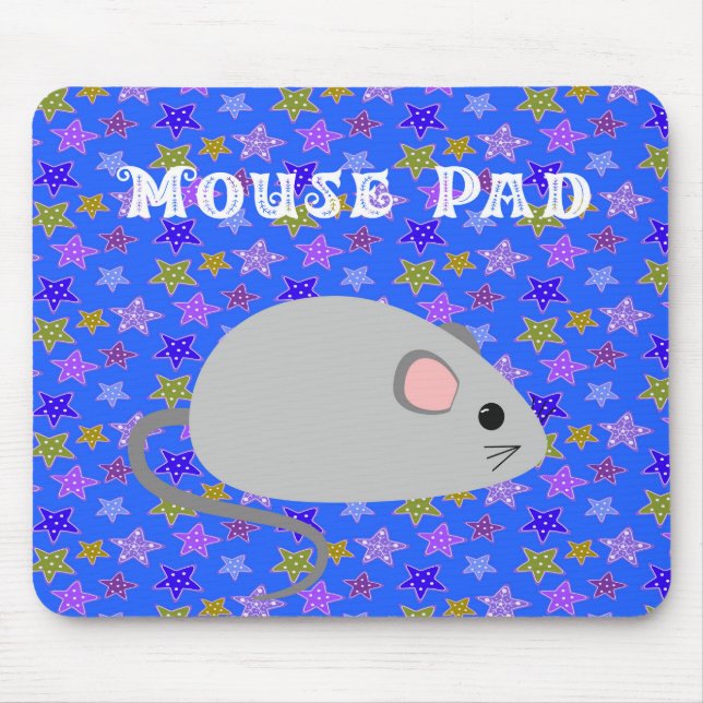 Mousepad Suporte de Mouse com um Rato Fofo  (Frente)