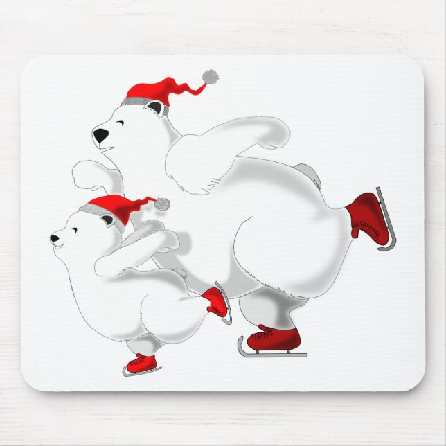 Mousepad Suporte de Mouse com Ursos de Natal (Frente)