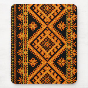Mousepad Suporte de Mouse Cruz Ucraniana Costurada Laranja