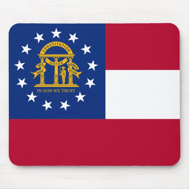 Mousepad Suporte de Mouse da Bandeira da Geórgia (Frente)