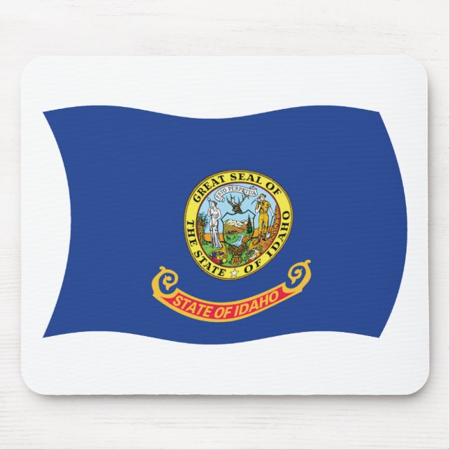 Mousepad Suporte de Mouse da Bandeira de Idaho (Frente)