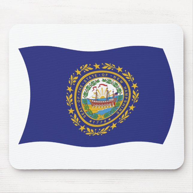 Mousepad Suporte de Mouse da Bandeira de New Hampshire (Frente)