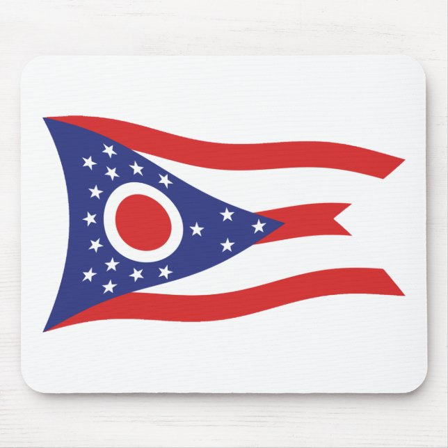 Mousepad Suporte de Mouse da Bandeira de Ohio (Frente)