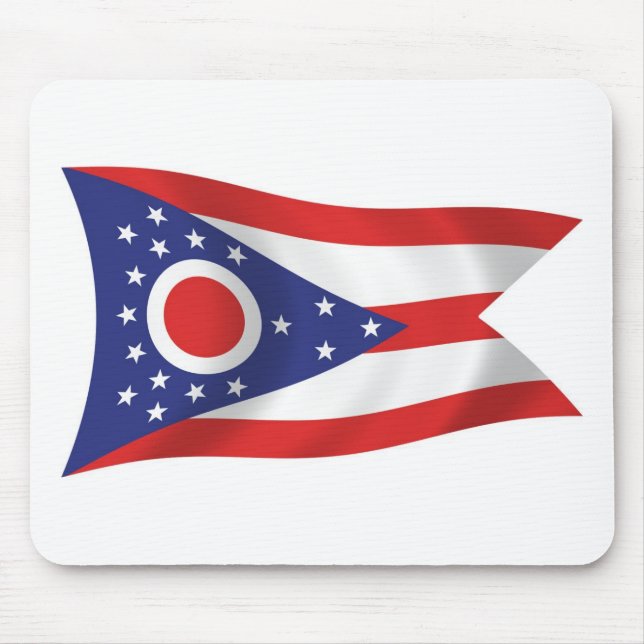 Mousepad Suporte de Mouse da Bandeira de Ohio (Frente)