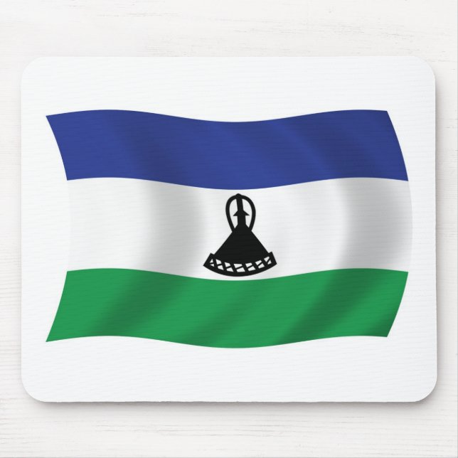 Mousepad Suporte de Mouse da Bandeira do Lesoto (Frente)