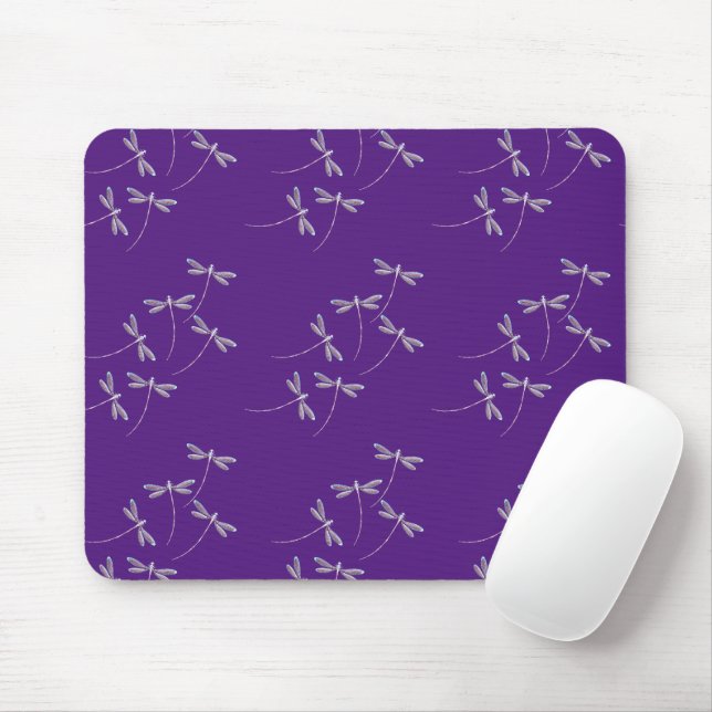 Mousepad Suporte de mouse de libélulas em voo (Com mouse)