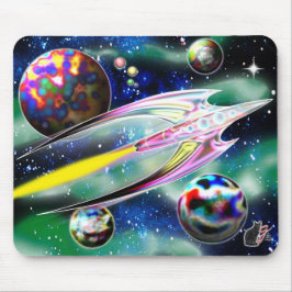 Mousepad Suporte de Mouse de Vidro Rocket