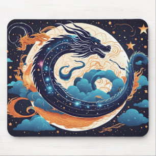 Mousepad suporte de mouse dragão da lua