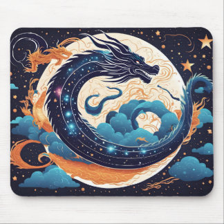 Mousepad suporte de mouse dragão da lua
