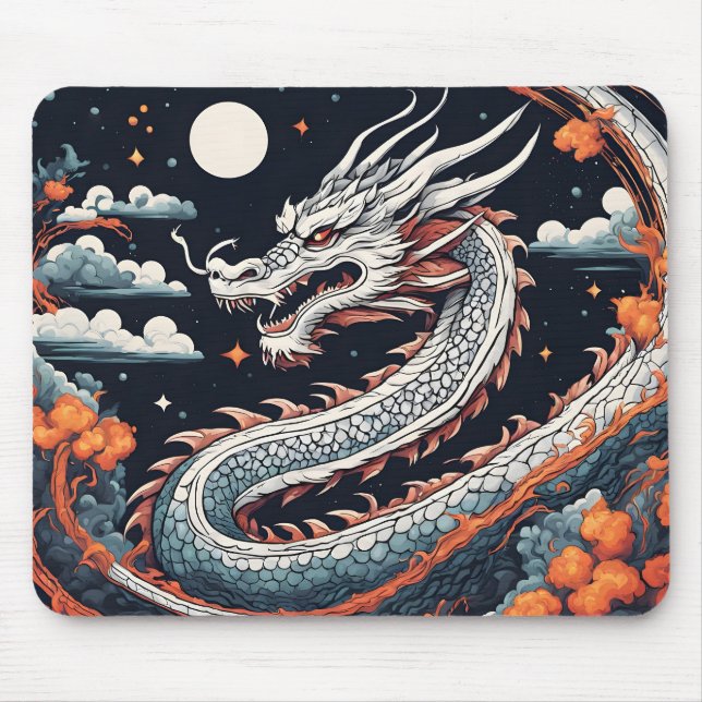 Mousepad suporte de mouse dragão noturno (Frente)