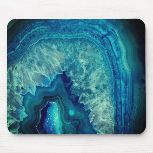 Mousepad Suporte de Mouse em Ágata Azul (Frente)